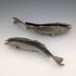 British vintage pewter fish figurine pair